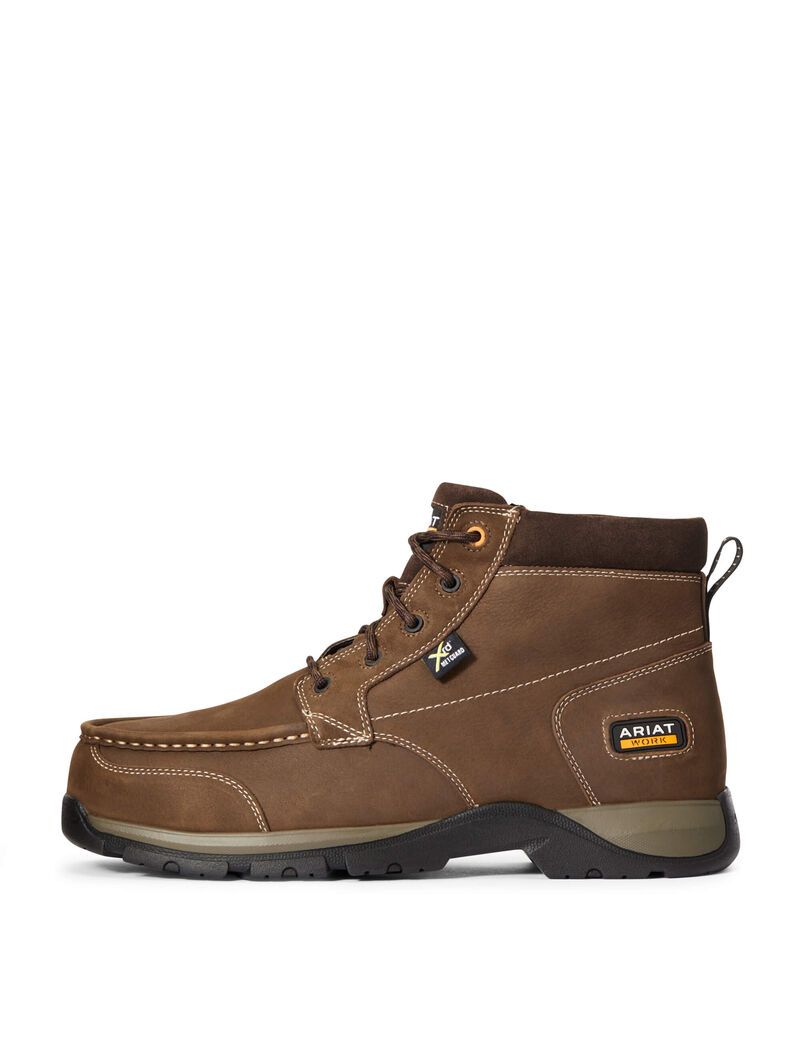 Bottes de Travail Ariat Edge LTE Chukka MetGuard Composite Embout Marron Foncé Homme | ZPQ-91070295