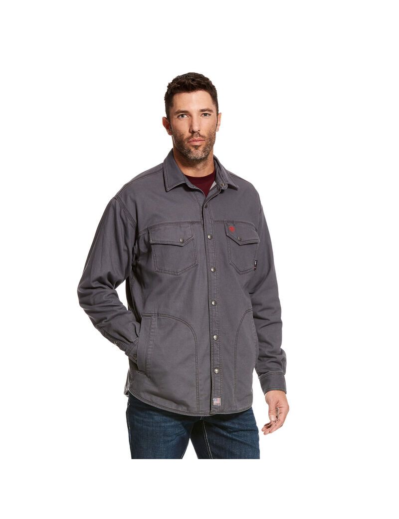 Vestes Ariat FR Rig Shirt Grise Homme | YGE-16323235