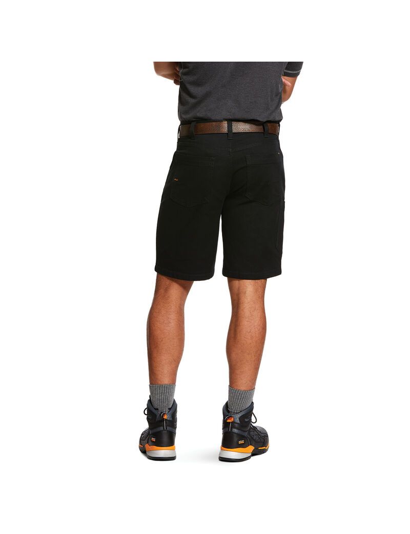 Shorts Ariat Rebar DuraStretch Made Tough Noir Homme | XRO-72410612