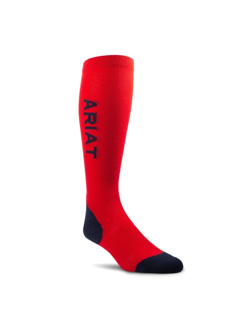 Chaussettes Ariat Performances Rouge Homme | RDS-05678992