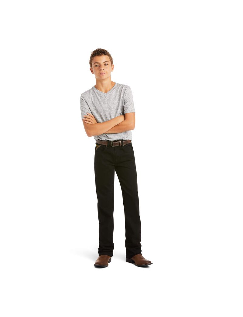 Jean Ariat B5 Slim Stretch Legacy Droit Noir Enfant | SFD-63313615