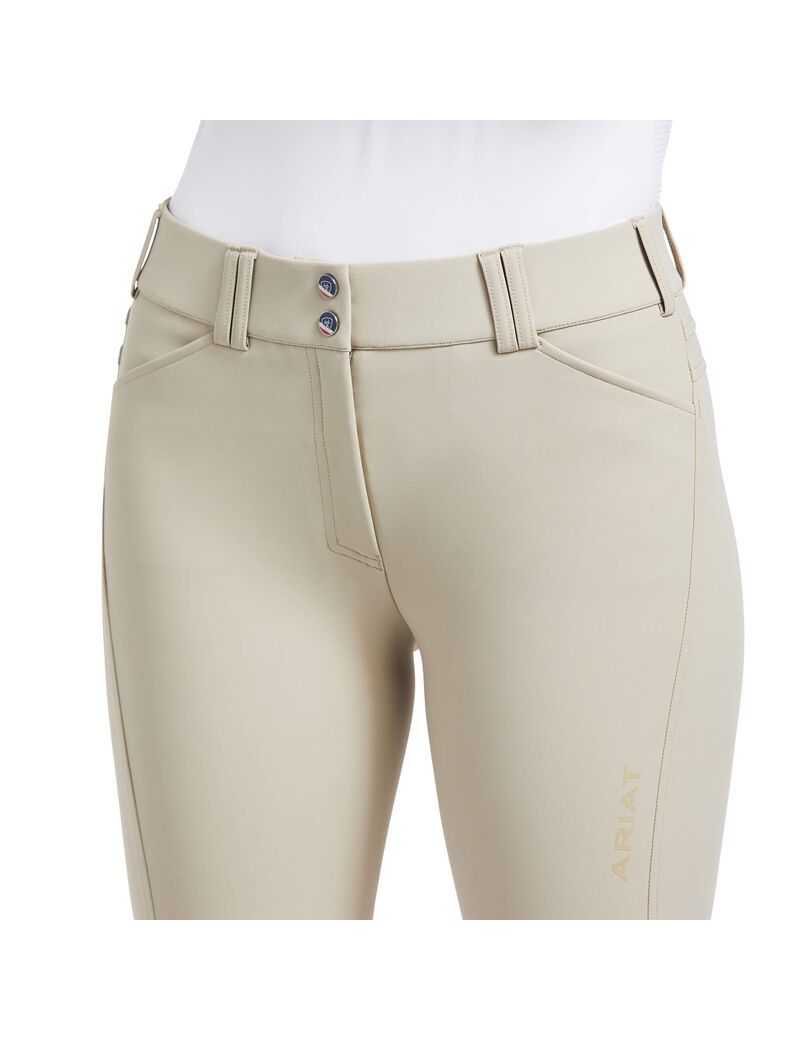 Pantalon Ariat Tri Factor Grip Knee Patch Breech Marron Femme | VIN-90996991