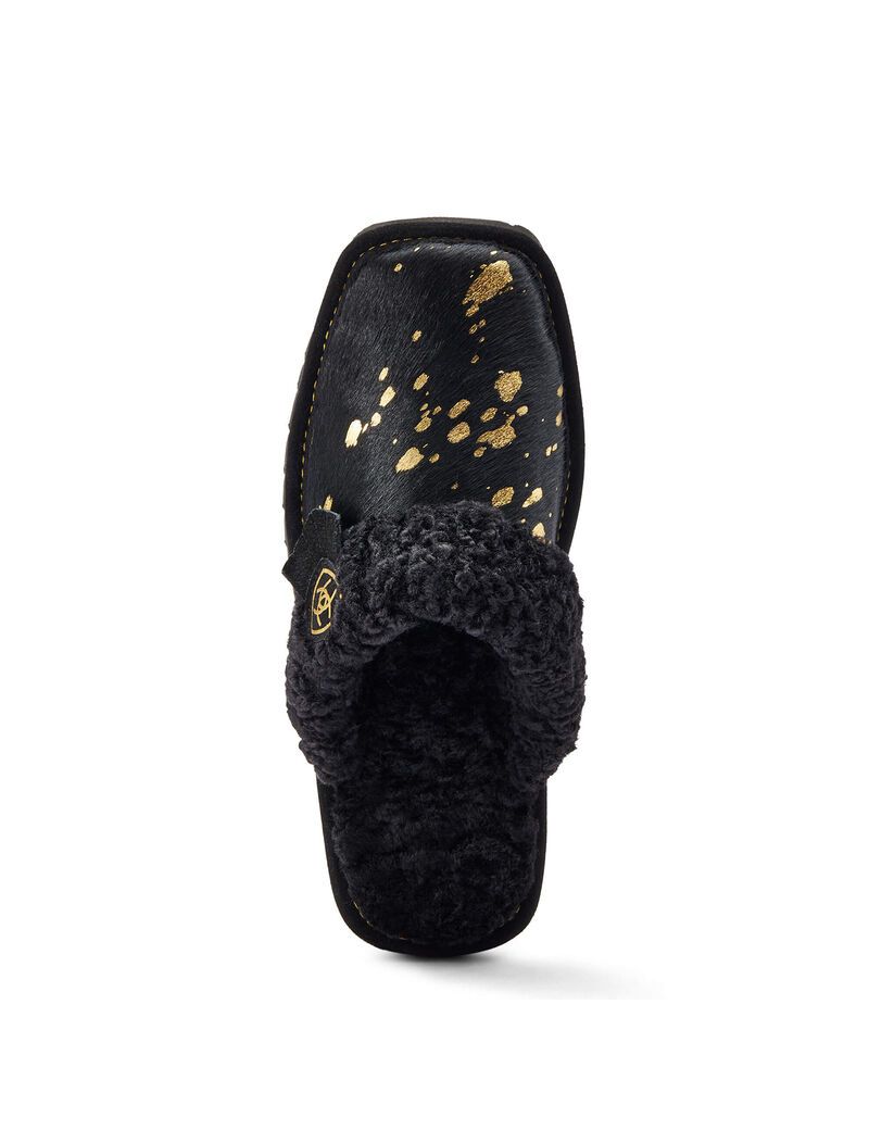 Chaussons Ariat Jackie Square Embout Noir Doré Femme | SDT-49464718