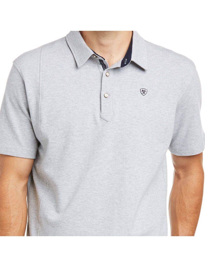 Polos Ariat Medal Grise Homme | KFH-29347591