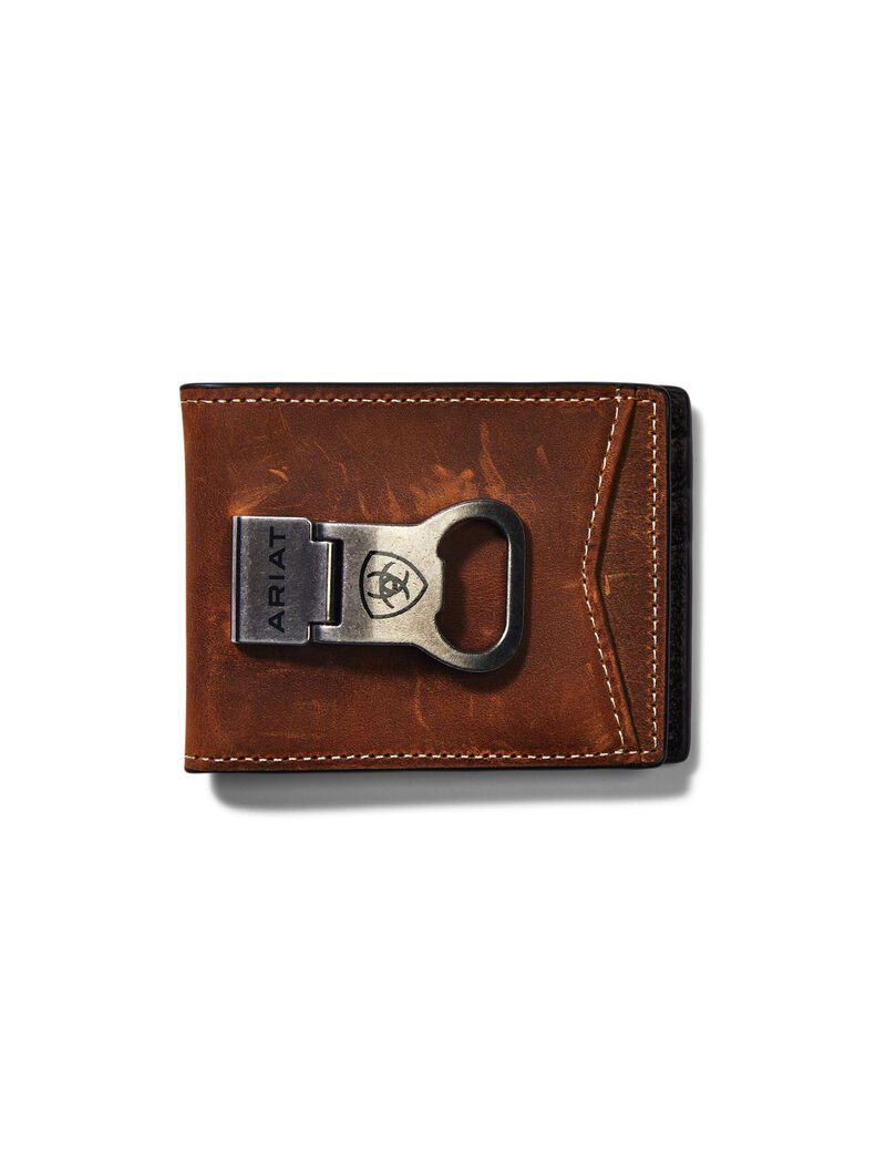 Portefeuilles Ariat Bifold with Clip Marron Homme | AHR-75758667