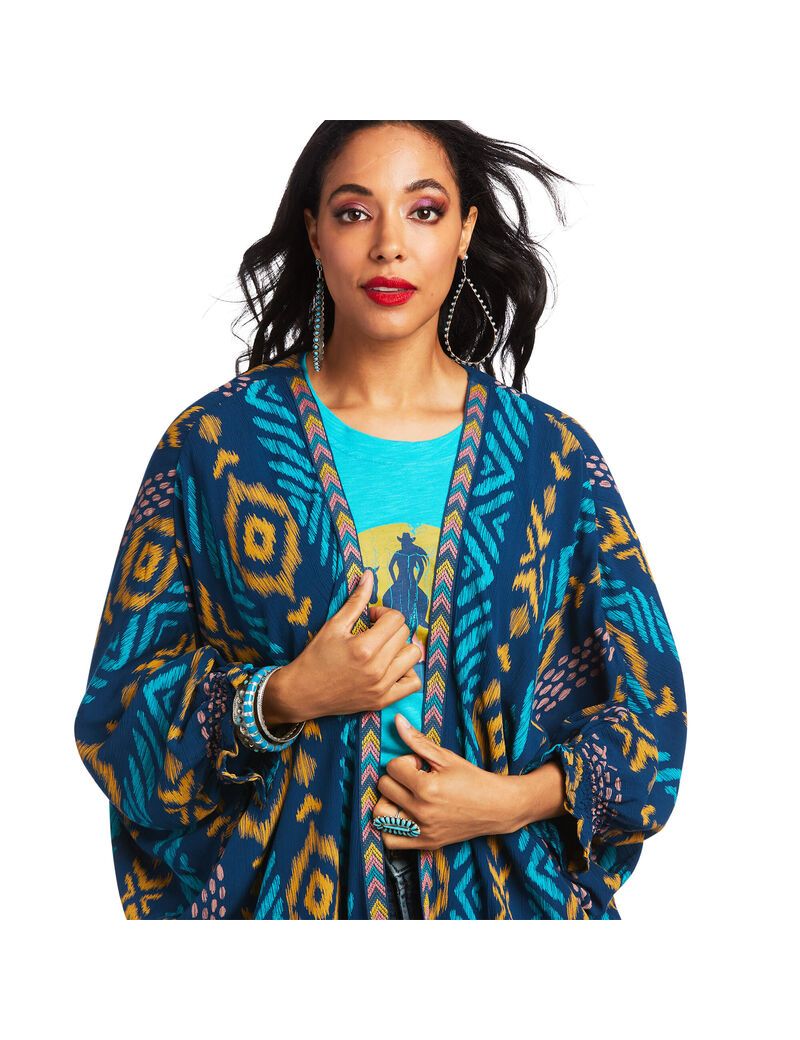 Hauts Ariat Ella Kimono Wrap Multicolore Femme | QYQ-78668649