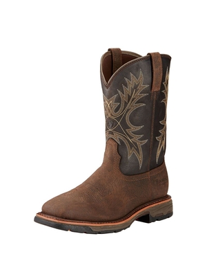 Bottes Imperméables Ariat WorkHog Travail Marron Homme | YAH-85170219