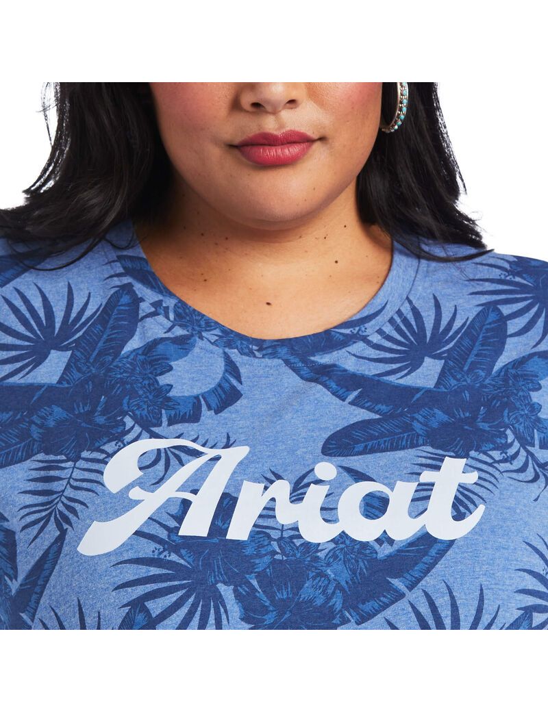 Hauts Ariat REAL Island Tee Grise Femme | YNB-01488657