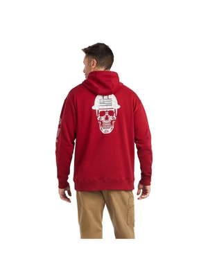 Sweat à Capuche Ariat Rebar Roughneck Pullover Rouge Homme | AFA-16816440