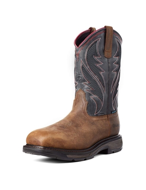 Bottes Imperméables Ariat WorkHog XT VentTEK Carbon Embout Travail Marron Homme | TDG-09159190