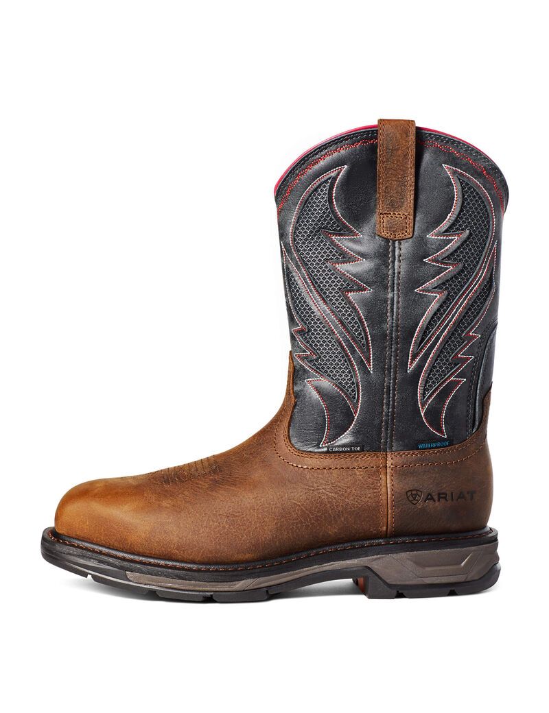 Bottes Imperméables Ariat WorkHog XT VentTEK Carbon Embout Travail Marron Homme | TDG-09159190