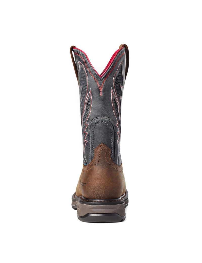 Bottes Imperméables Ariat WorkHog XT VentTEK Carbon Embout Travail Marron Homme | TDG-09159190