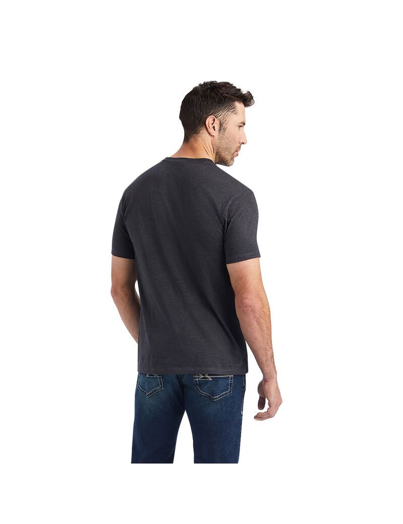 T Shirts Ariat Diamond Shield Grise Homme | VHI-44834247