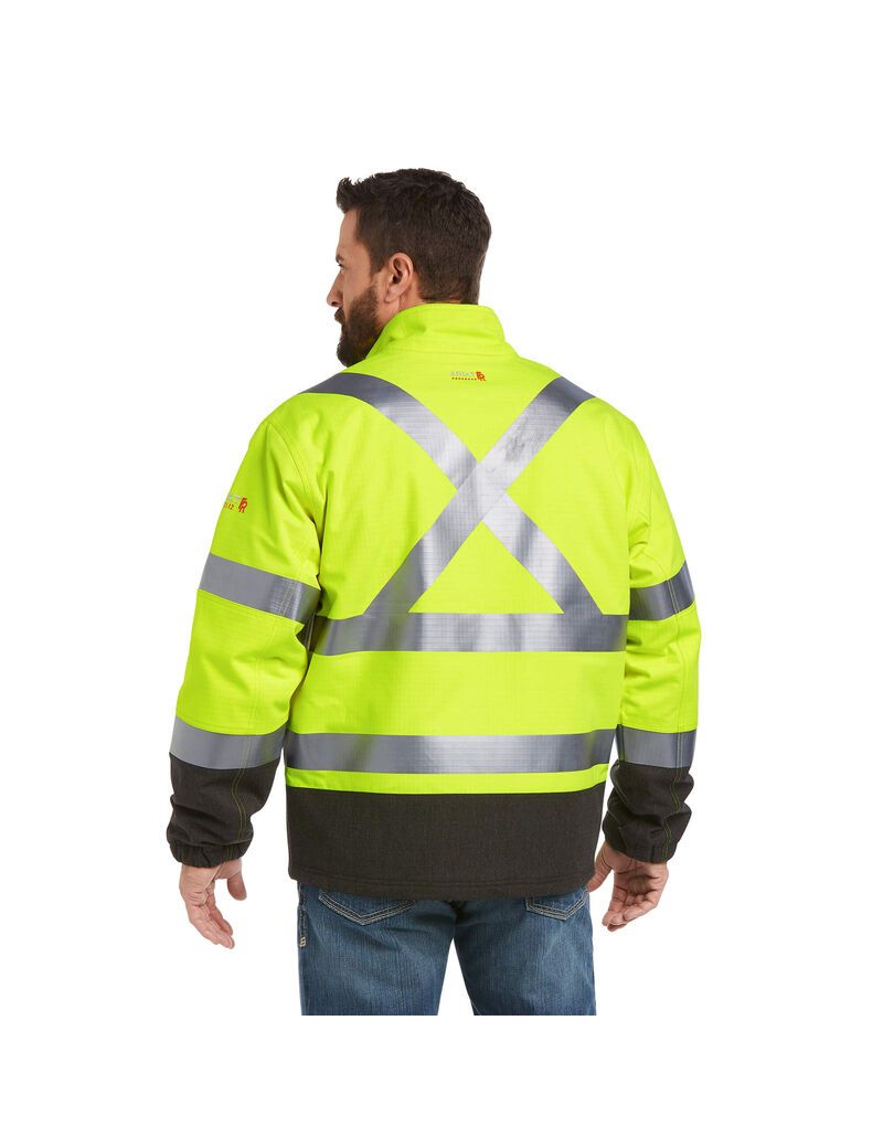 Vestes Ariat FR Hi-Vis Imperméables Insulated Jaune Homme | RJI-67757491