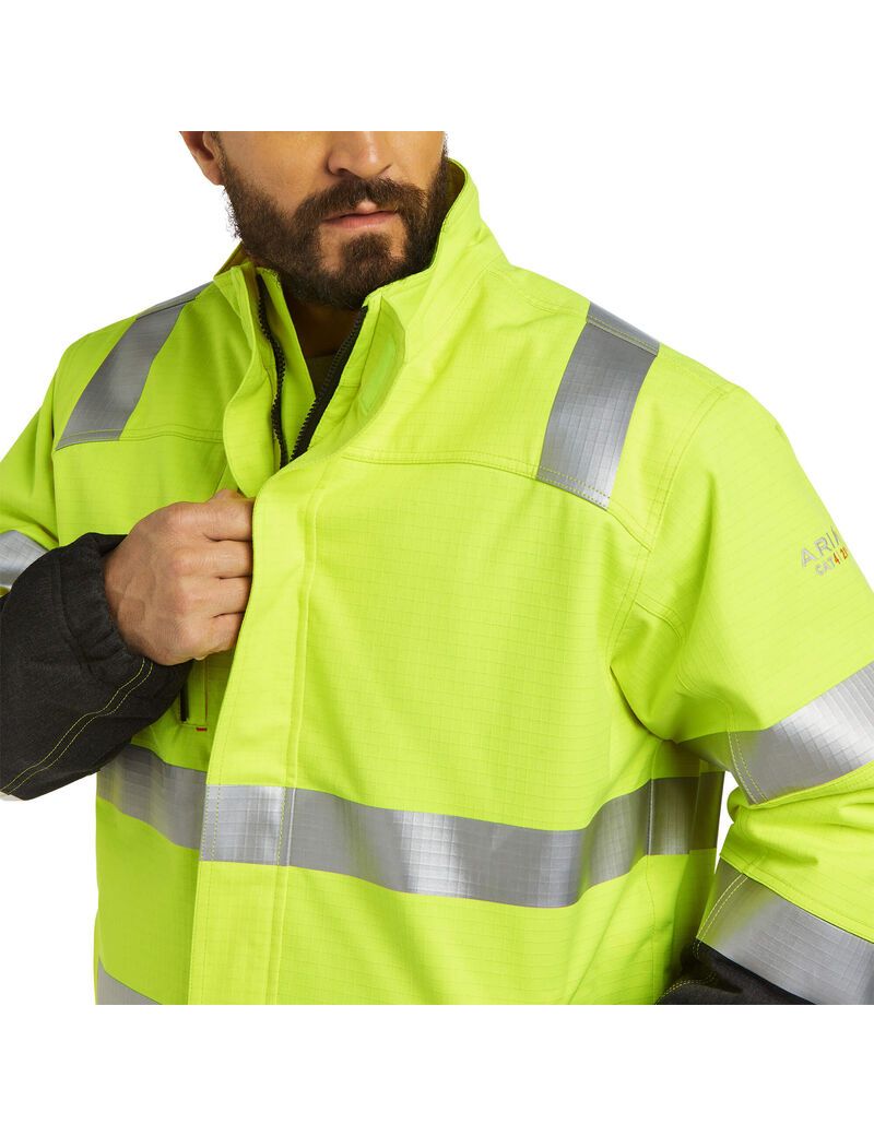 Vestes Ariat FR Hi-Vis Imperméables Insulated Jaune Homme | RJI-67757491