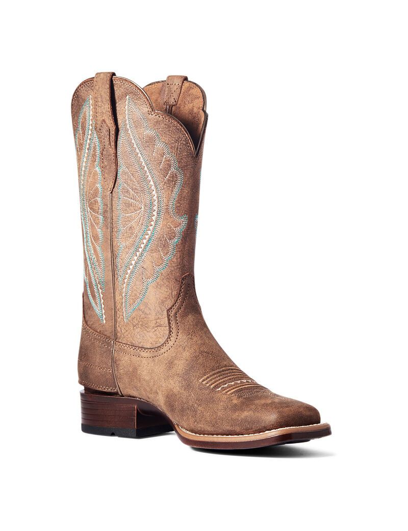 Bottes Western Ariat Primetime Ez Zip Marron Femme | NLY-55070879