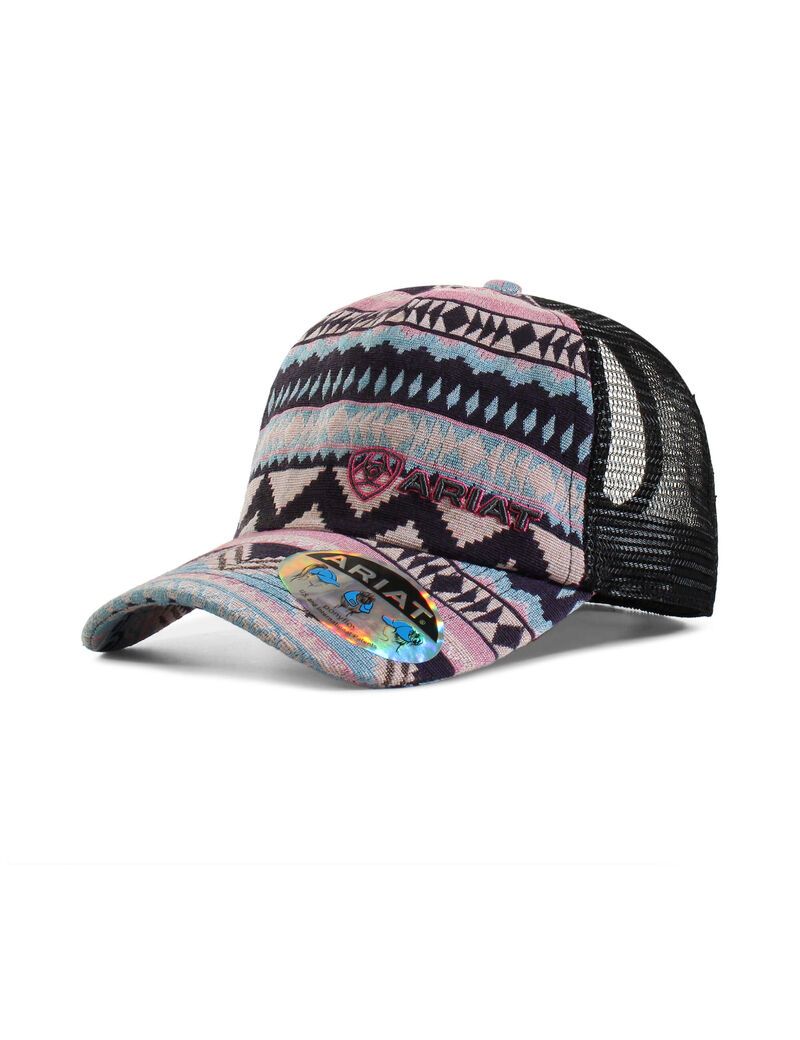 Casquettes Ariat Zigzag stripe print Rose Femme | PTJ-37395136