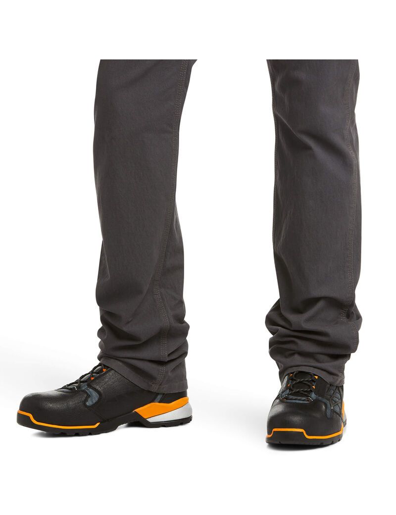 Pantalon Ariat Rebar M4 Low Rise DuraStretch Made Tough Stackable Droit Leg Grise Homme | HYT-15610948