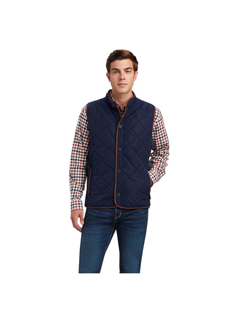 Gilet Ariat Woodside Bleu Marine Homme | IOT-15368966