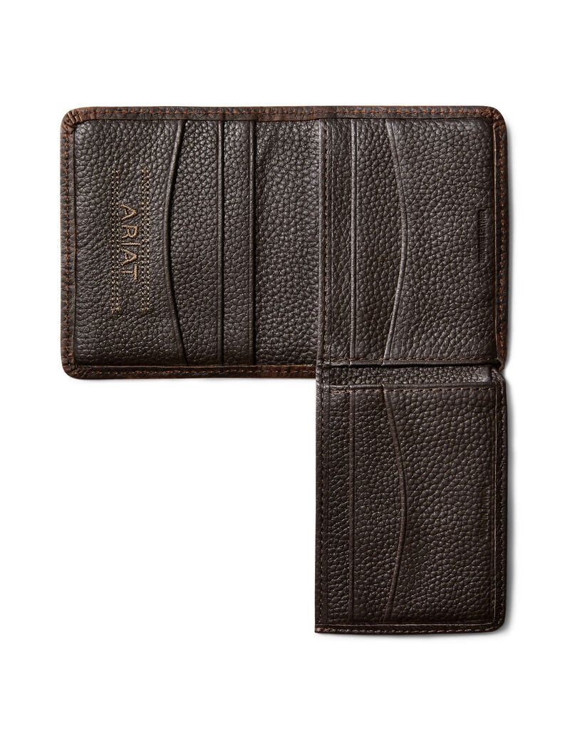 Portefeuilles Ariat Bifold Stacked Logo Marron Homme | NGC-40160492