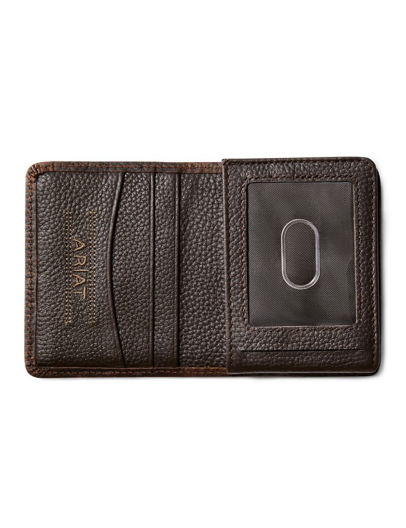 Portefeuilles Ariat Bifold Stacked Logo Marron Homme | NGC-40160492