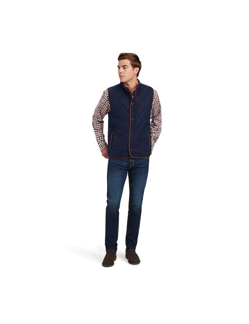 Gilet Ariat Woodside Bleu Marine Homme | IOT-15368966