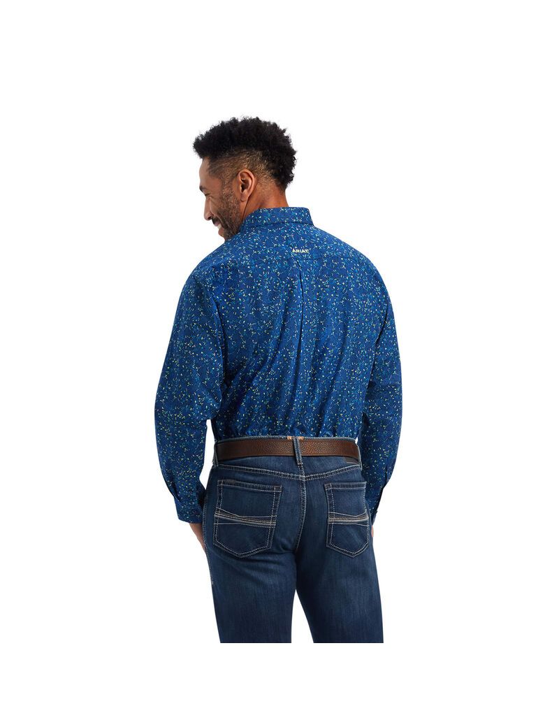 Chemises De Costume Ariat Benji Classiche Fit Bleu Homme | GCW-55473644