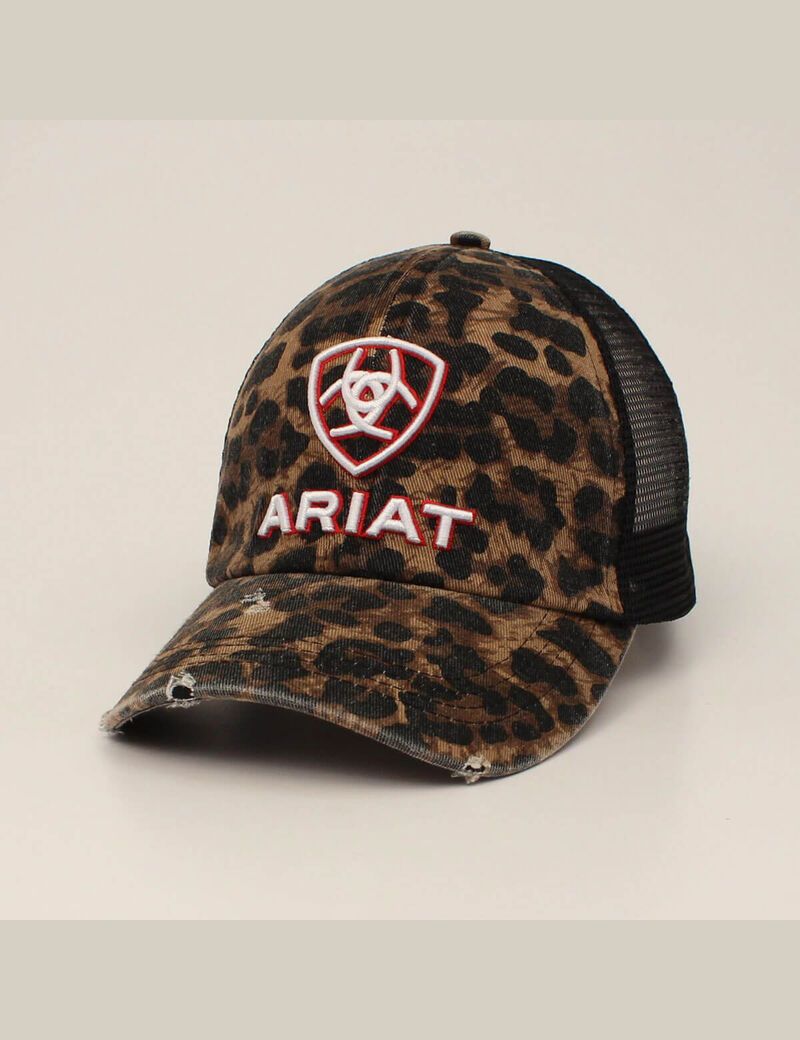 Casquettes Ariat Embossed logo cheetah print Noir Femme | AVJ-27555419