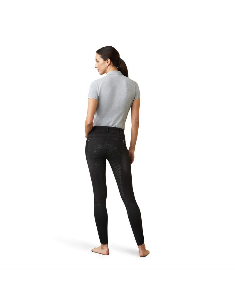 Pantalon Ariat Halo B Denim Full Seat Breech Noir Femme | XTS-86460493