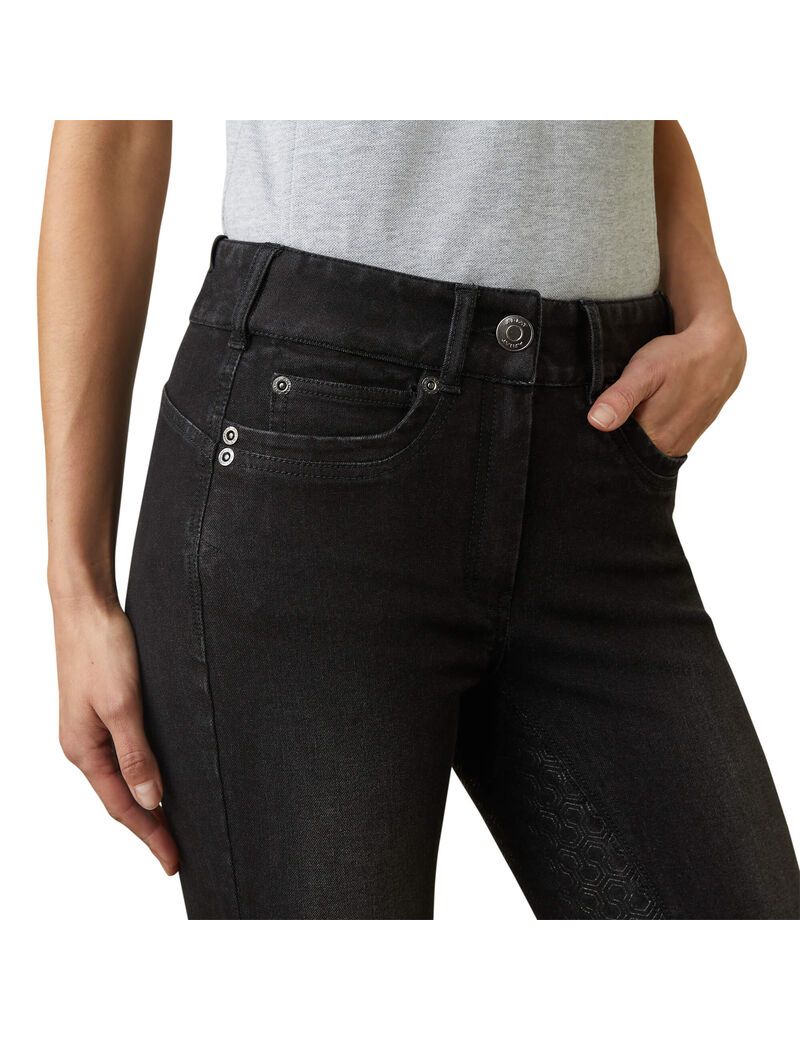 Pantalon Ariat Halo B Denim Full Seat Breech Noir Femme | XTS-86460493