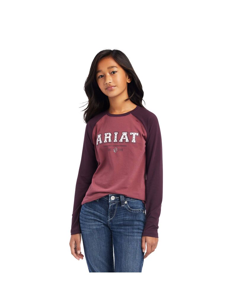 T Shirts Ariat Varsity Rose Enfant | DGC-77035040