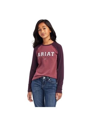 T Shirts Ariat Varsity Rose Enfant | DGC-77035040