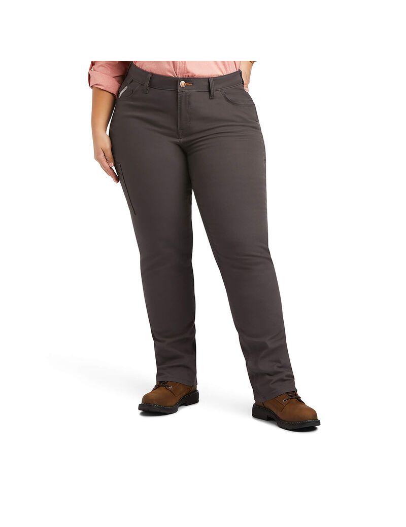 Pantalon Ariat Rebar DuraStretch Made Tough Droit Leg Grise Femme | TUW-44780565