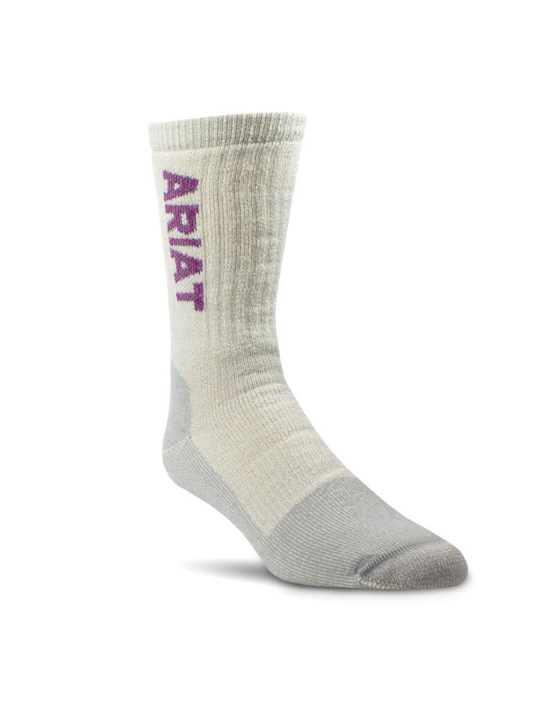 Vêtements De Travail Ariat Midweight Merino Laine Blend Steel Embout Travail Socks 2 Pair Multi Color Pack Multicolore Femme | HUX-31020223