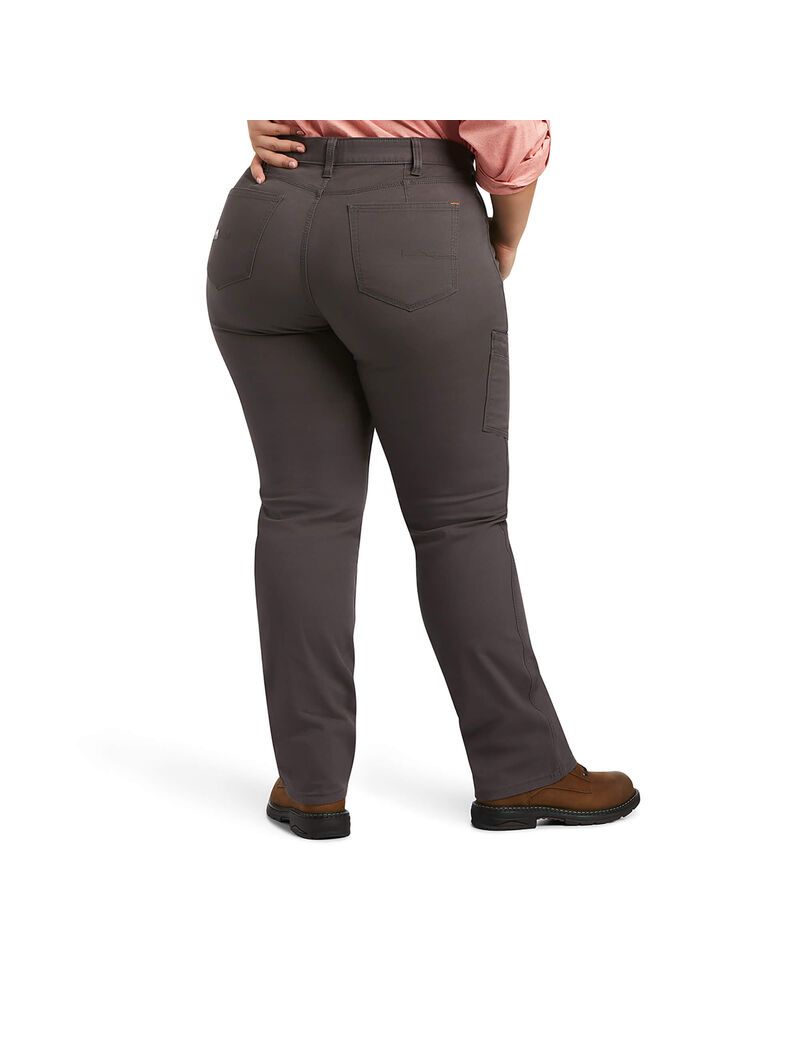 Pantalon Ariat Rebar DuraStretch Made Tough Droit Leg Grise Femme | TUW-44780565