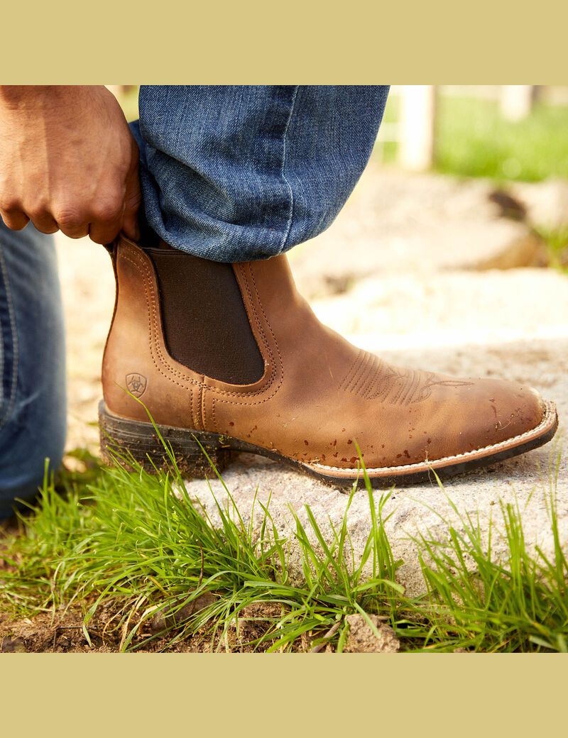 Bottines Chelsea Ariat Booker Ultra Western Marron Homme | PSO-69018745