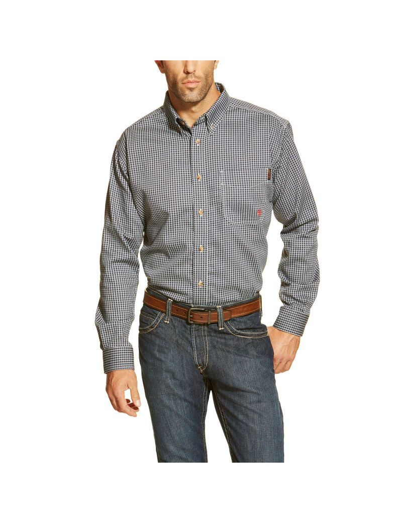 Chemises De Costume Ariat FR Basic Travail Bleu Multicolore Homme | BJF-93795216