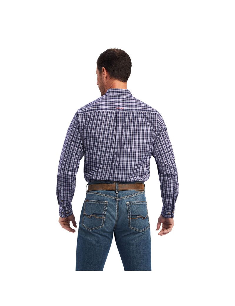 Chemises De Costume Ariat Pro Series Noell Fitted Bleu Homme | CCE-01992904