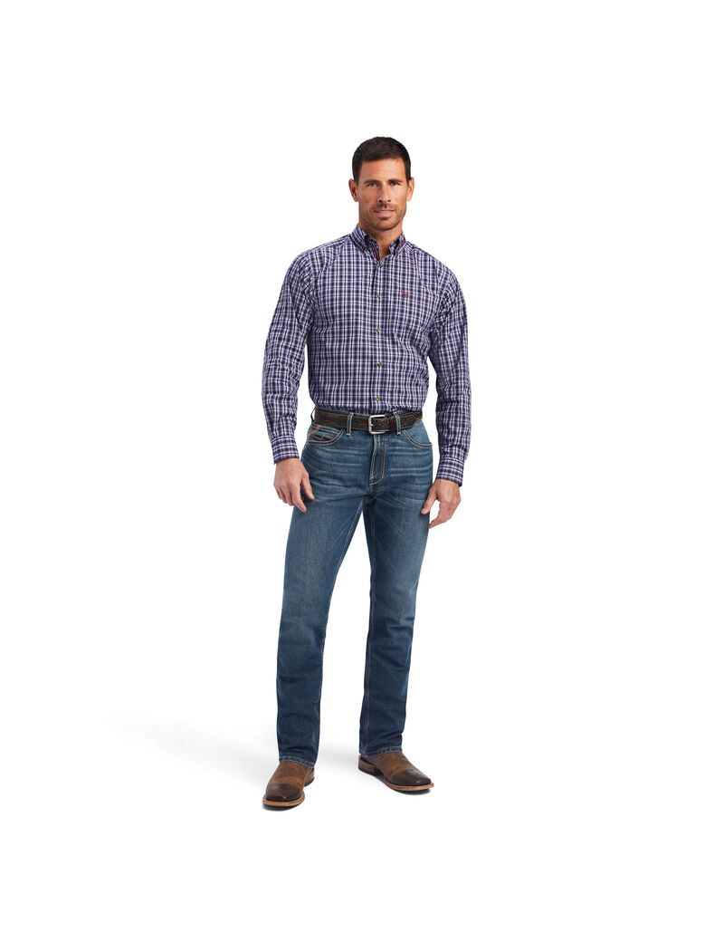 Chemises De Costume Ariat Pro Series Noell Fitted Bleu Homme | CCE-01992904