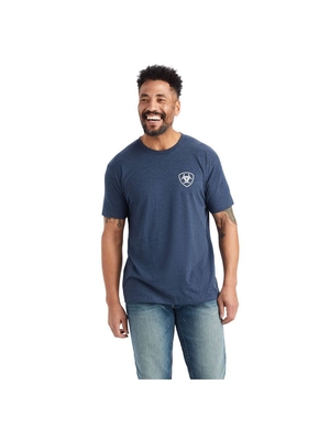 T Shirts Ariat Lucky Horseshoe Bleu Marine Homme | JZN-98608598