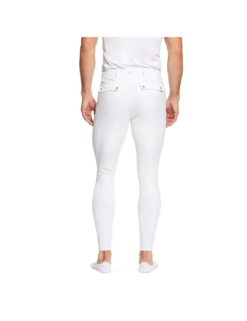 Pantalon Ariat Tri Factor Grip Knee Patch Breech Blanche Homme | YPO-37950965