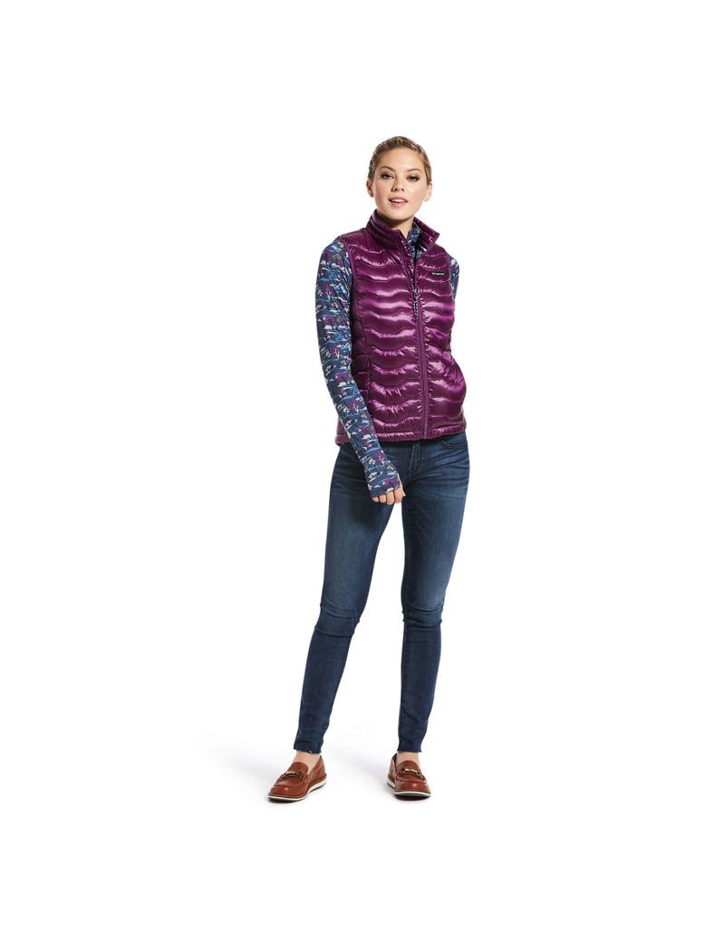 Gilet Ariat Ideal 3.0 Down Bleu Royal Violette Femme | UPA-38574617