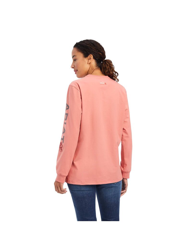 Chemises Ariat FR Stretch Logo Rose Femme | UMT-61807246