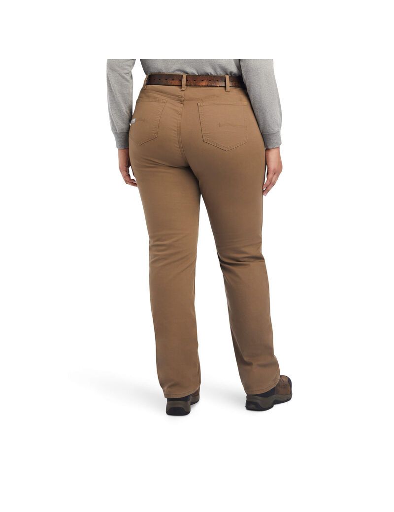 Vêtements De Travail Ariat Rebar DuraStretch Made Tough Double Front Pants Kaki Femme | SHW-73724734