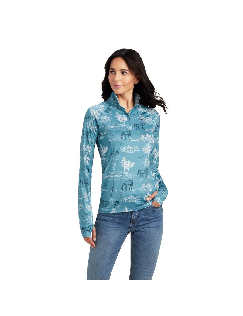 Couches Intermédiaires Ariat Lowell 2.0 1/4 Zip Multicolore Femme | PXH-60224953