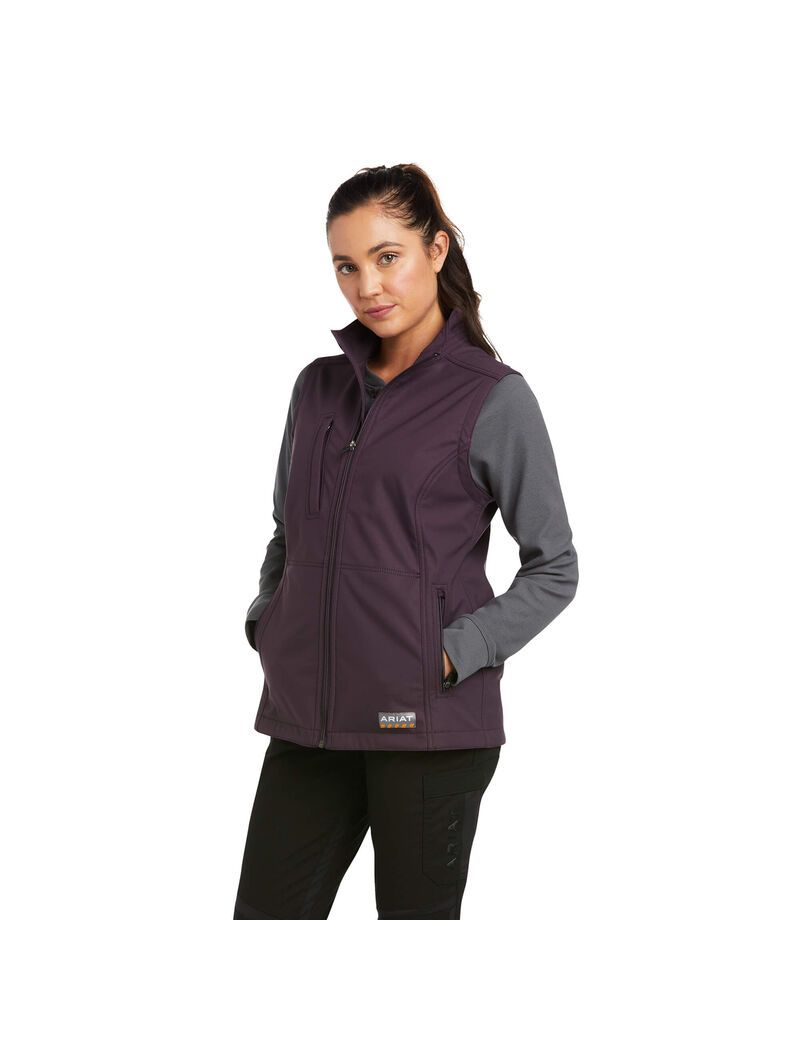 Vêtements De Travail Ariat Rebar Stretch Tela Softshell Vest Violette Femme | GDC-91662557