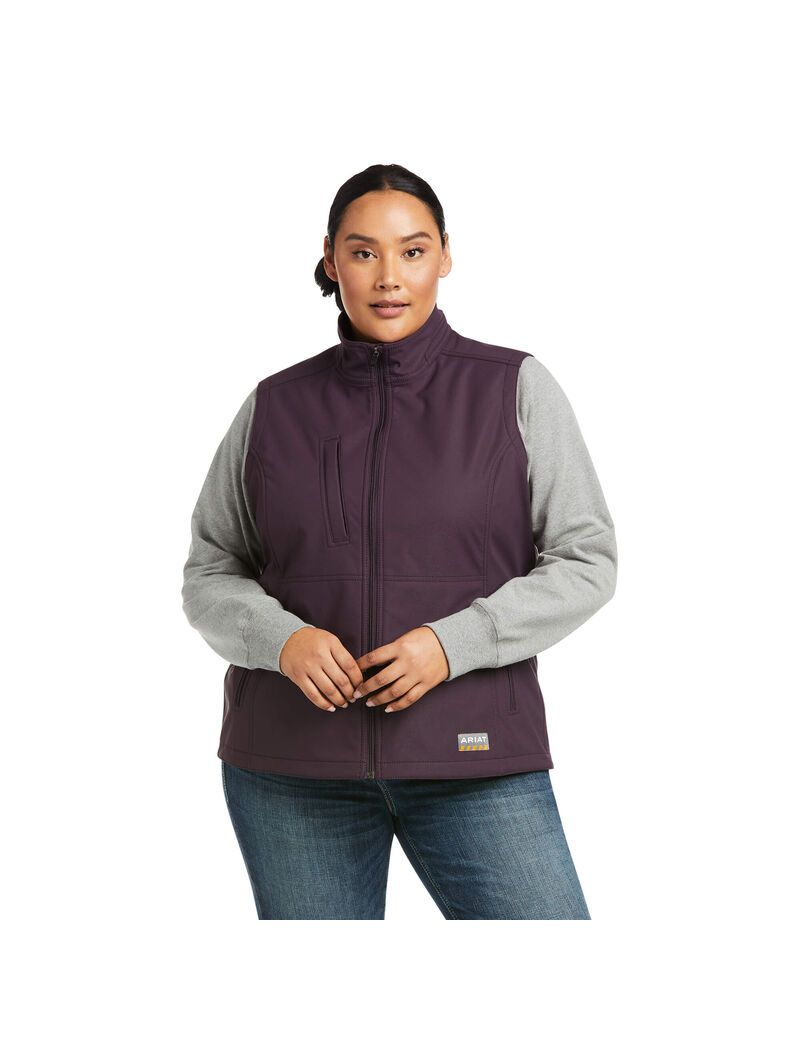 Vêtements De Travail Ariat Rebar Stretch Tela Softshell Vest Violette Femme | GDC-91662557