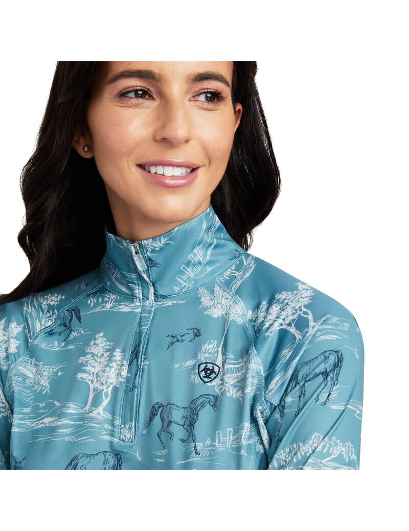 Couches Intermédiaires Ariat Lowell 2.0 1/4 Zip Multicolore Femme | PXH-60224953