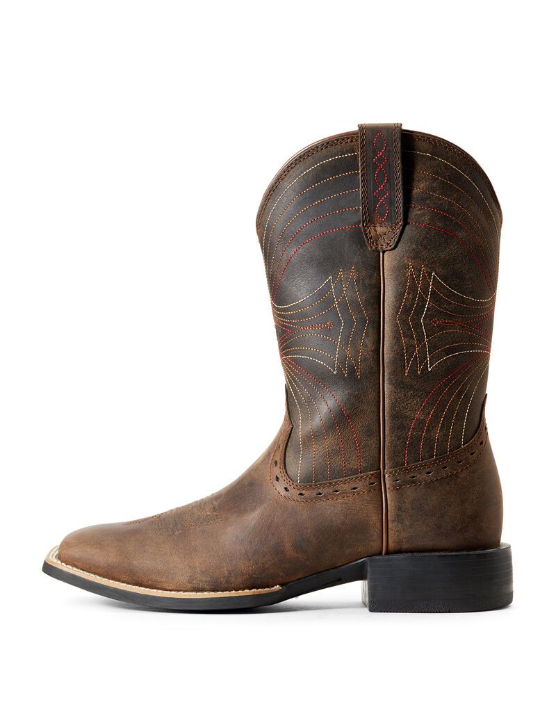 Bottes Western Ariat Sport Larges Square Embout Marron Homme | VYQ-93081881