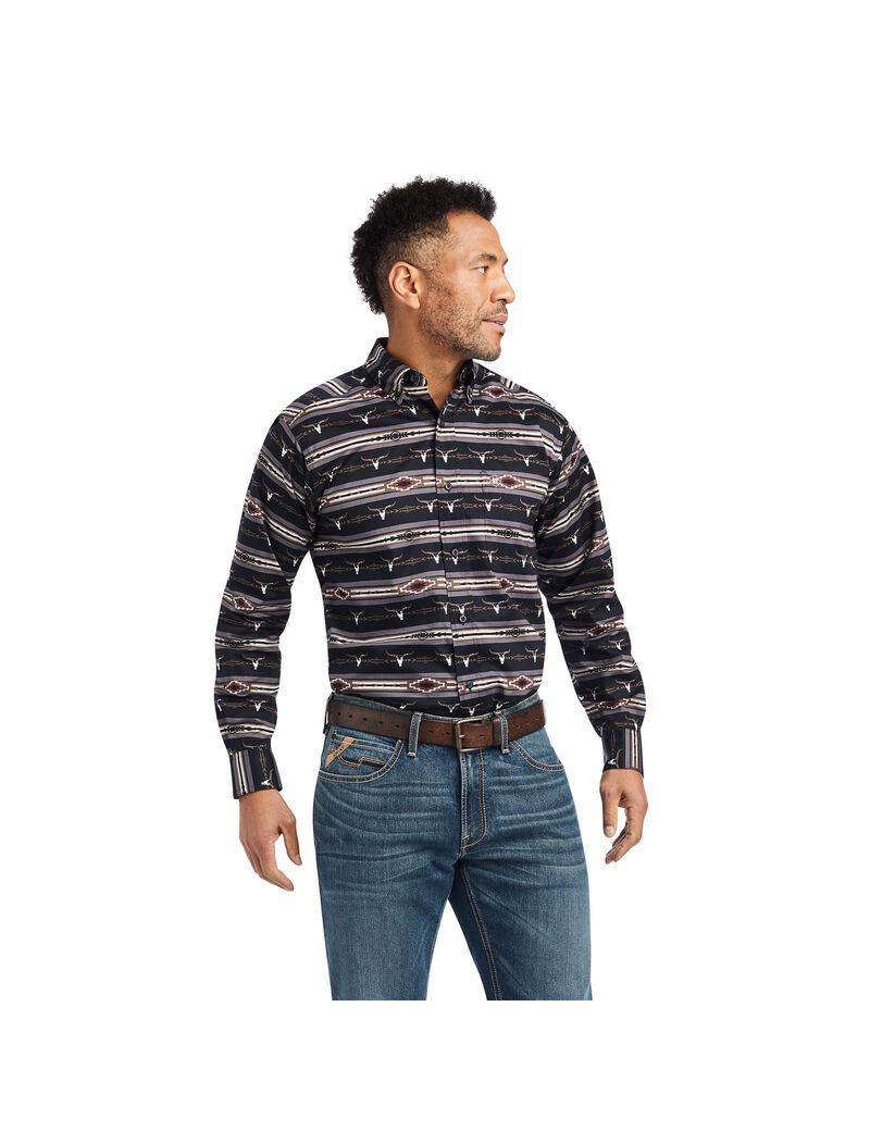 Chemises De Costume Ariat Woods Fitted Multicolore Homme | SOS-74015809